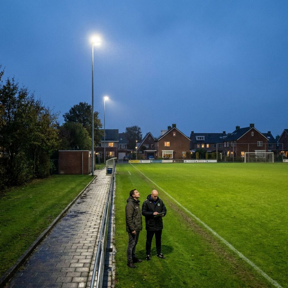 Lichthinder bij sportveldverlichting verminderen